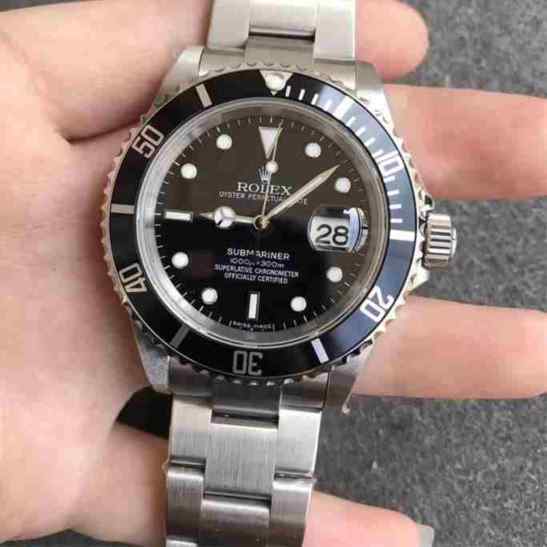 JF复古劳力士黑水鬼V10黑盘_3135机芯_316钢_最好版本