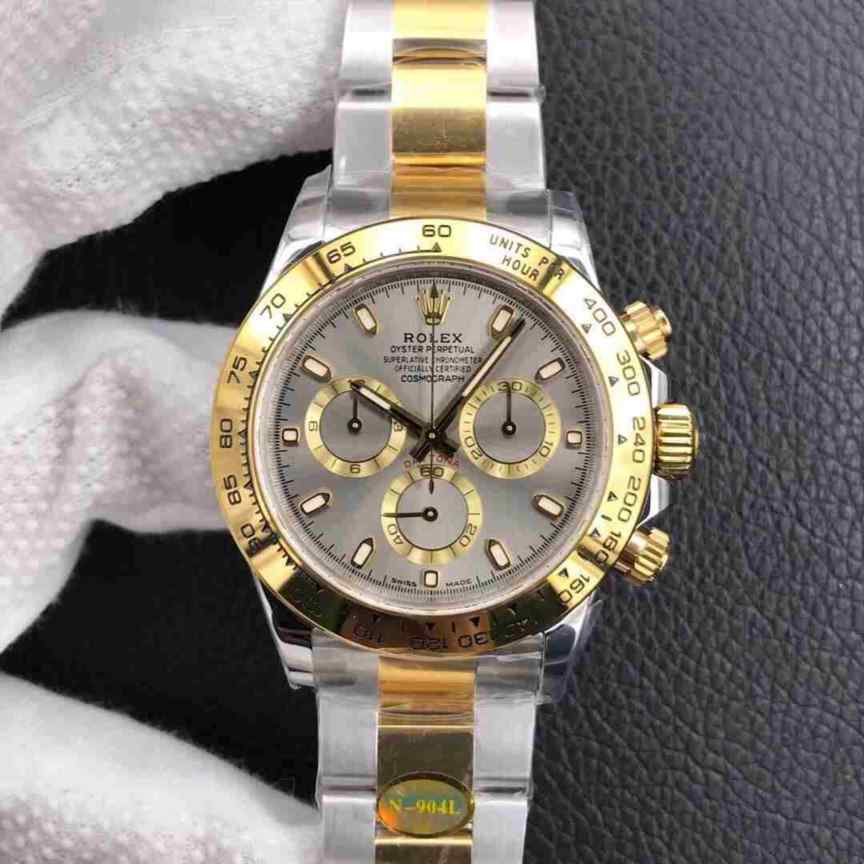 N厂间金迪通拿4130机芯_尺寸40×12.8mm_904精钢材质_精钢圈口