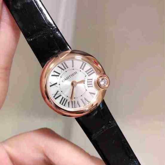 v6厂卡地亚蓝气球玫瑰金_尺寸有30mm和26mm_瑞士朗达石英机芯