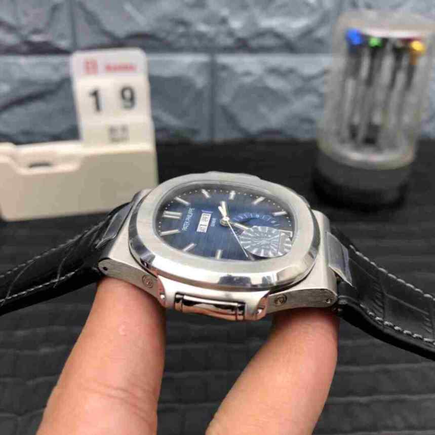 km厂百达翡丽鹦鹉螺月相蓝盘_尺寸40cm_机芯改进为Cal.324S机芯