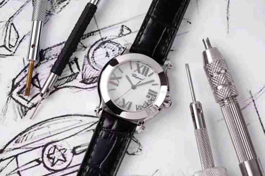 ZF厂萧邦快乐钻女表_ETA955.112石英机芯_腕表尺寸30mm