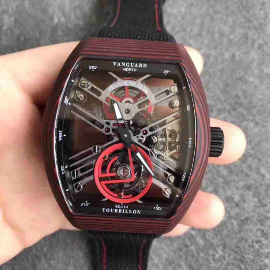 FM法兰克穆勒红魔复刻_真陀飞轮机芯_独立机芯编码_红魔_碳纤维