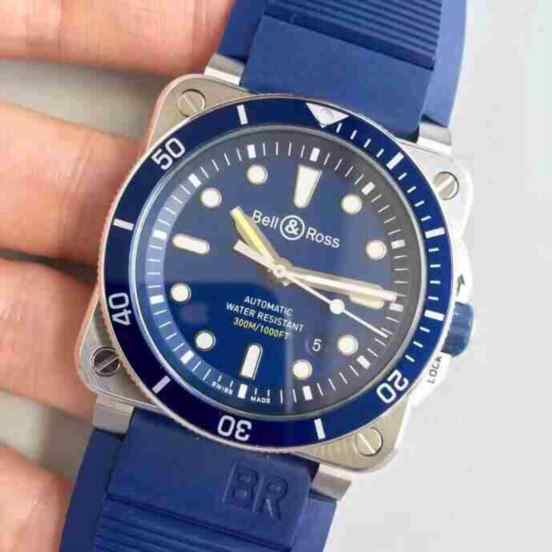 BBR厂柏莱仕方形潜水表_编织黑色_纤维_自动上弦机械机芯