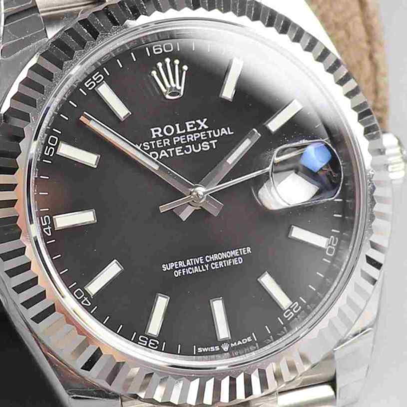 re厂劳力士日志黑盘-细节图3