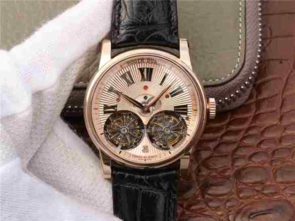 JB厂罗杰杜彼真双陀飞轮RDDBHO0571_搭载两颗飞行真陀飞轮稳定运行_直径45mm