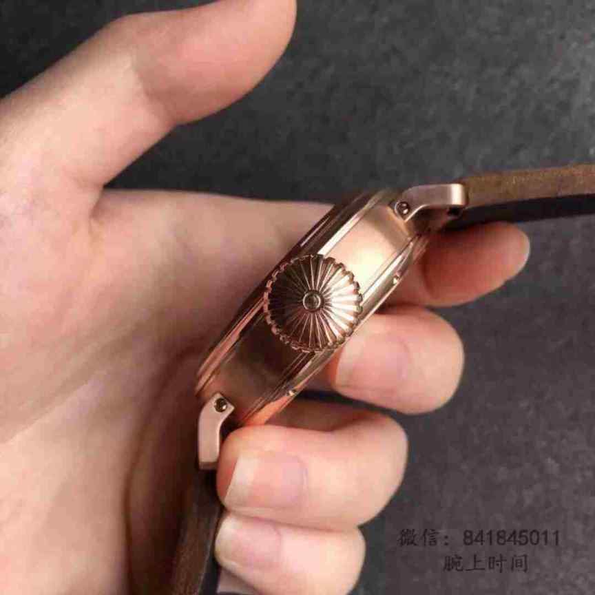 zf厂真力时大飞玫瑰金壳黑面-细节图5