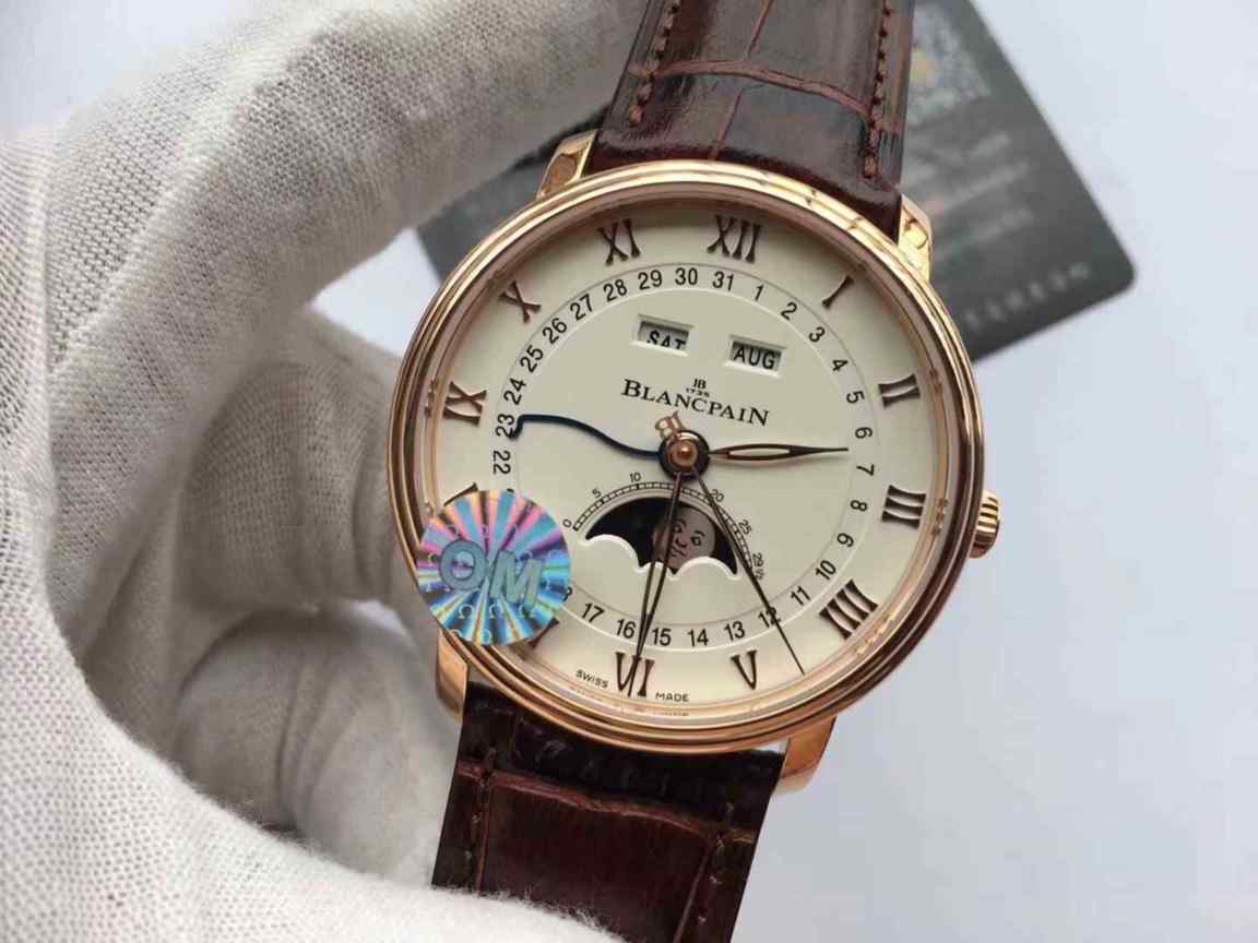 om宝珀6654玫瑰金_经典系列_自制6654机芯_40mm直径