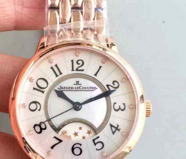 积家约会系列2017年新款仿表_18K玫瑰金表圈镶钻_原装cal.898A自动上链机芯
