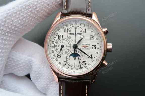 一比一复刻浪琴名匠月相八针L2.673.4.78.6_全自动机械男表_万年历