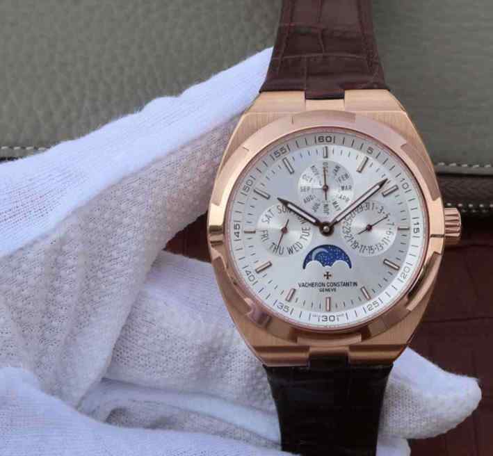 江诗丹顿纵横四海复刻表_纵横四海系列4300V万年历_Cal.1120QP克隆机芯_直径41.5