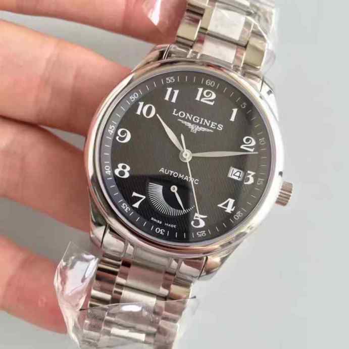 EF厂浪琴名匠L2.708.4.78.3系列黑面男士机械手表-细节图2