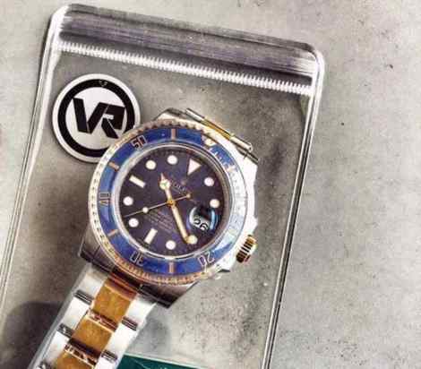 vr劳力士全包金蓝水鬼-细节图9