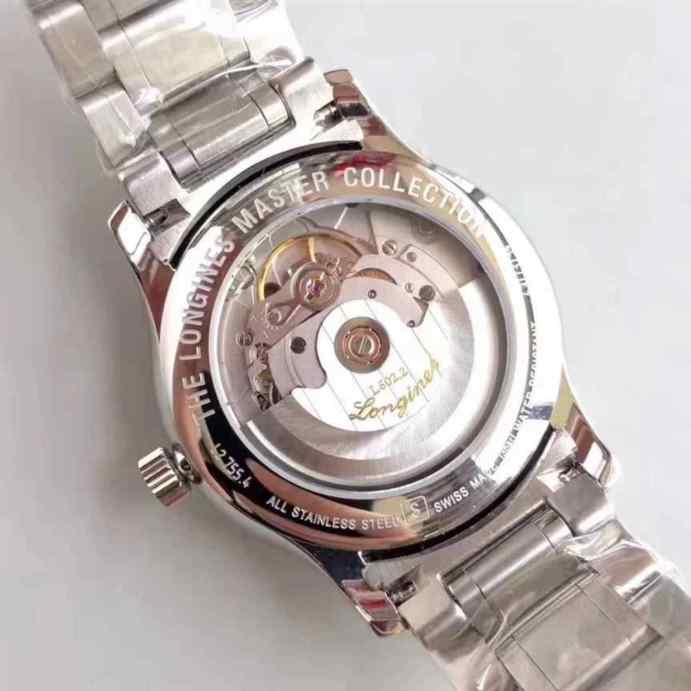 EF厂浪琴名匠L2.708.4.78.3系列黑面男士机械手表-细节图7