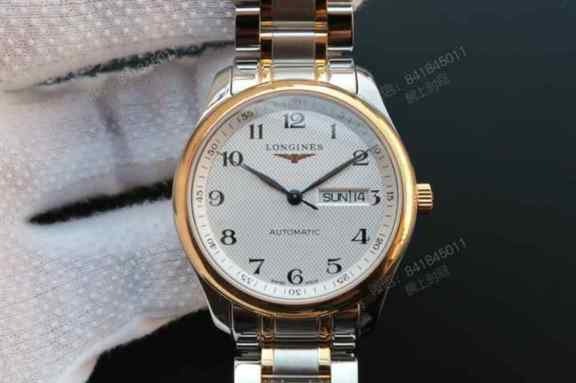 MK复刻浪琴名匠18k金男士机械表_6字位单历_2892机芯_38.5毫米