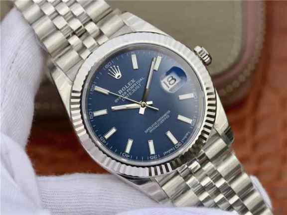 仿劳力士日志型蓝盘手表图-细节图1