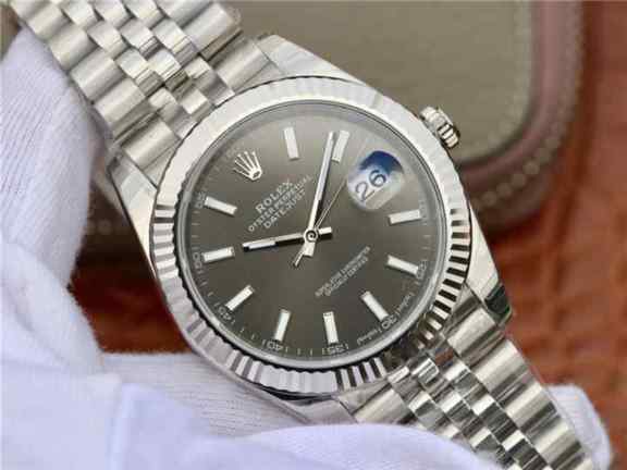 劳力士日志36复刻_dj厂劳力士日志型116234_灰盘_2824自动上链机芯