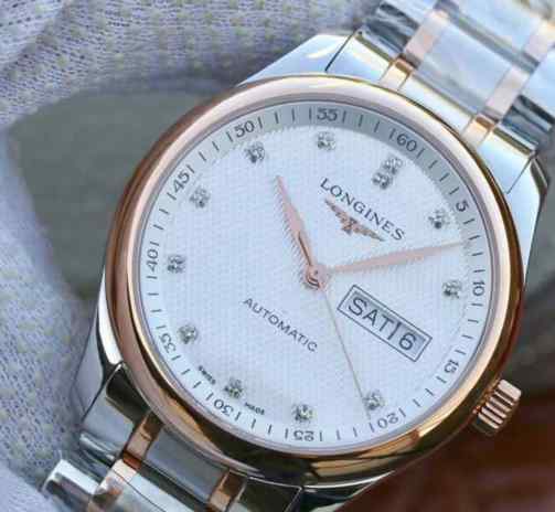 高仿浪琴双日历机械表-细节图3