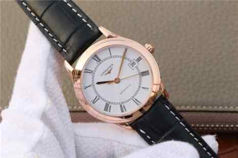 TW浪琴军旗系列L4.774.8.21.2玫瑰金男士机械手表-细节图2