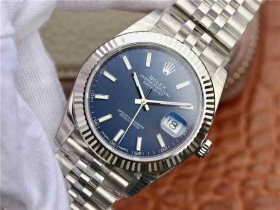仿劳力士日志型蓝盘手表图-细节图2