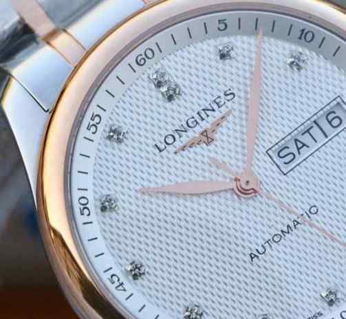 高仿浪琴双日历机械表-细节图4