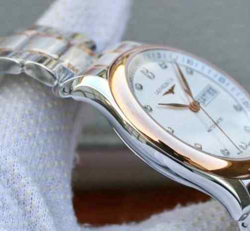 高仿浪琴双日历机械表-细节图5