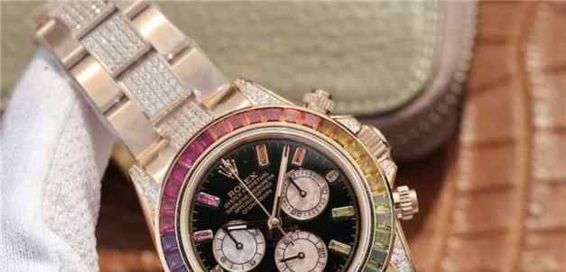 BD厂迪通拿系列复刻黑面劳力士彩虹钻圈_满天星_搭载7750自动机械机芯_40毫米