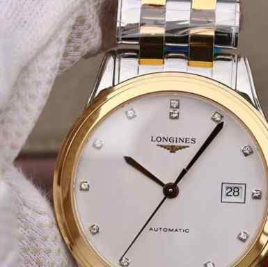 复刻浪琴军旗品质怎么样_YC厂浪琴军旗系列L4.874.3.37.7_镶钻金面男表_38.5mm