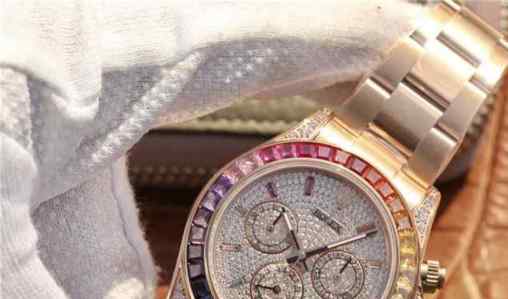 OW厂高仿rolex彩虹迪通拿男表-细节图2