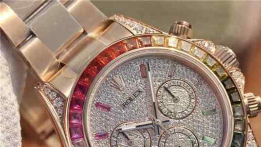 OW厂高仿rolex彩虹迪通拿男表-细节图3