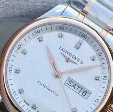 LG厂浪琴名匠L2.755.5.97.7_间玫瑰金_星期日历双历男表