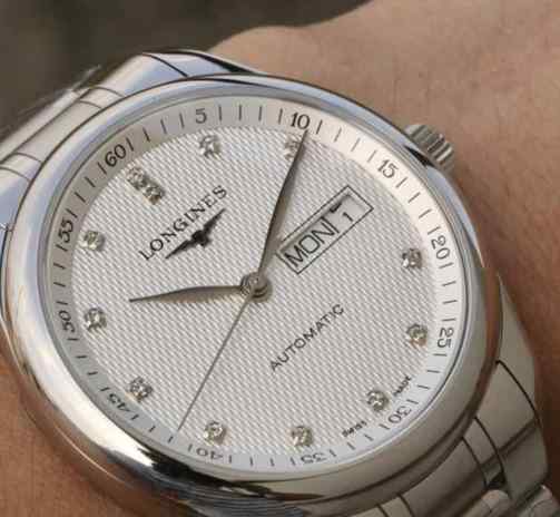 仿浪琴双日历手表价格-细节图9