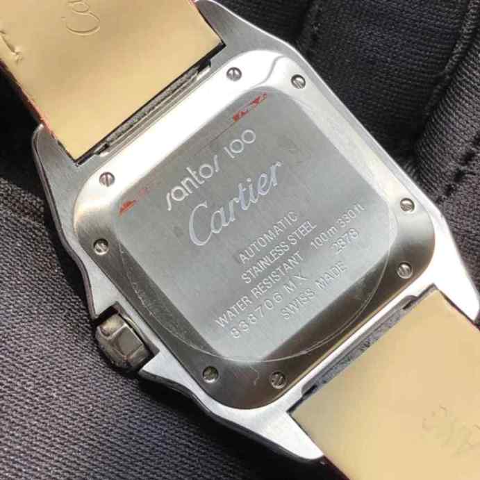 V6厂卡地亚山度士系列满钻女士机械表_8215机芯_直径44.2x33mm