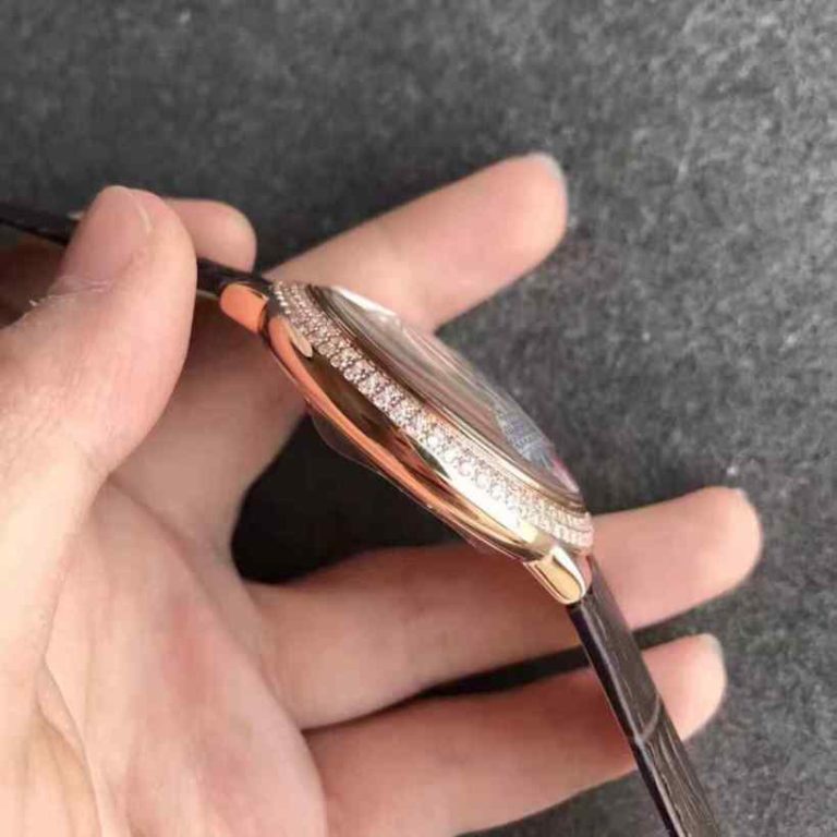 v6厂卡地亚蓝气球系列玫瑰金_海鸥2824机芯_42mm镶钻_男士机械_精钢