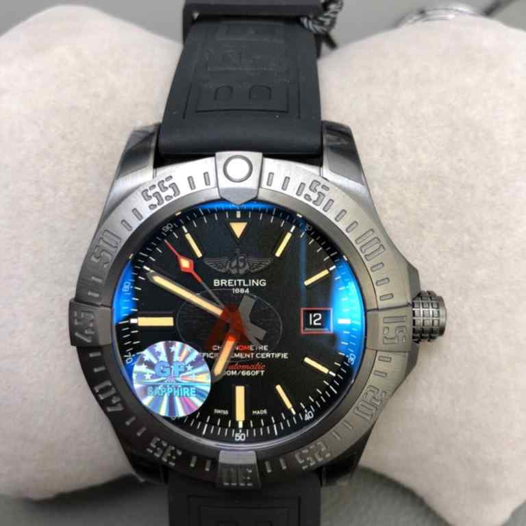 GF黑鸟二代夜间海浪_最新版本_自动上链_钢带_2824机芯_45mm