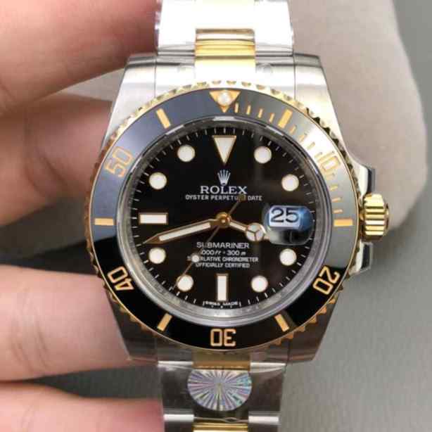 AR厂家劳力士高仿间金黑水鬼-细节图3