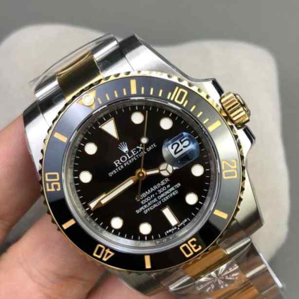 AR厂家劳力士高仿间金黑水鬼-细节图5