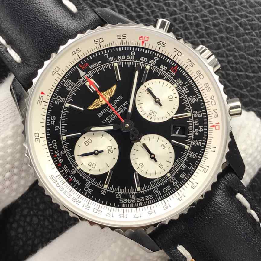 jf厂百年灵白盘机械计时视频-细节图4