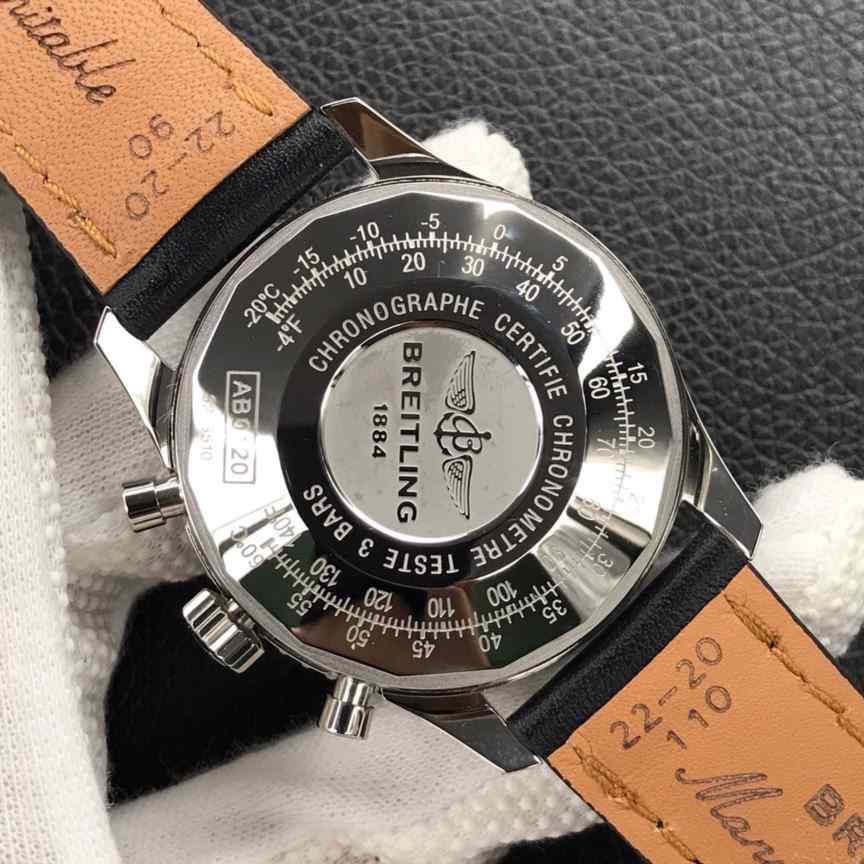 jf厂百年灵白盘机械计时视频-细节图7