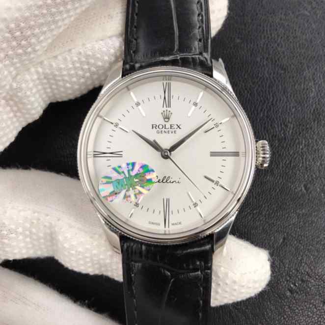 mk复刻劳力士切利尼_MKS厂_39x10mm_切利尼_3132机芯_牛皮表带