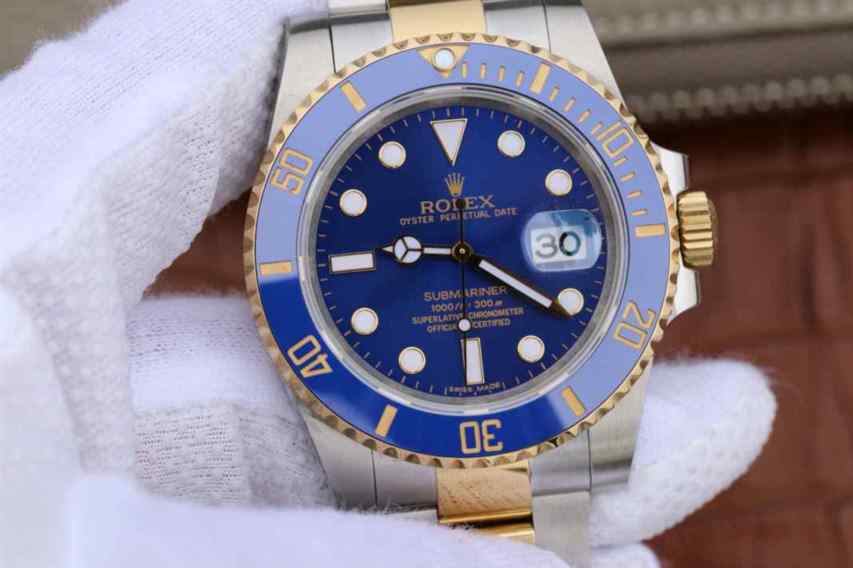 n厂 蓝水鬼 放射纹_41毫米_包金_自动机械_劳力士_间金