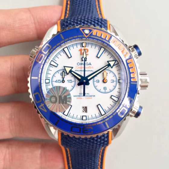 om海洋计时款黑盘_货到付款_OM厂_7686机芯_海洋宇宙_蓝宝石镜面