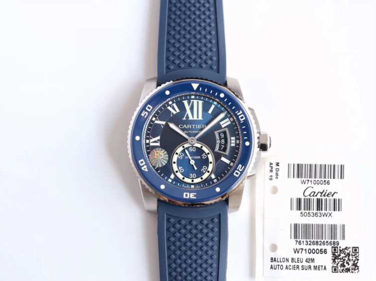 卡地亚卡利博高仿手表_蓝宝石镜面_42MM
