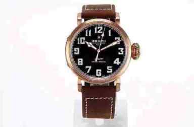高仿真力时飞行员手表_飞行员_圆形_牛皮表带_蓝宝石玻璃镜面_青铜大飞