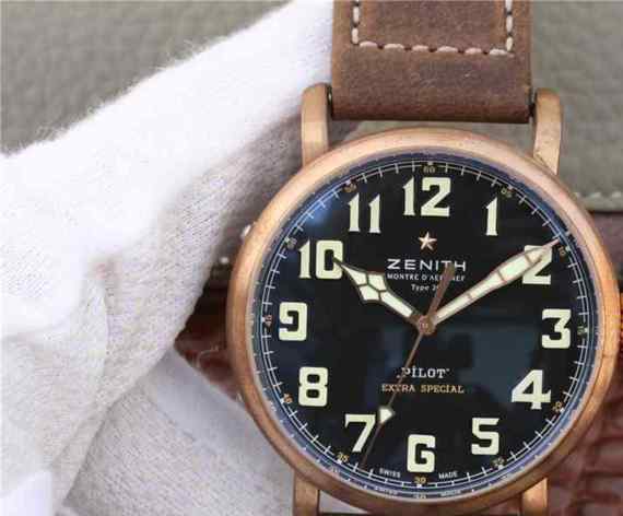 xf厂真力时 铜 计时_青铜骑士_纯铜表壳_原装折叠扣_密底_大飞